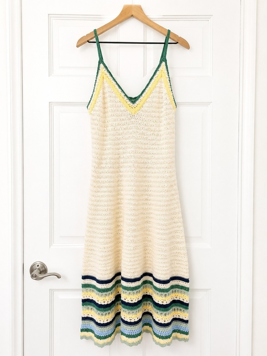 Universal Thread Dresses & Skirts - Universal Thread Cream Sweater Crochet Tank Midi Dress